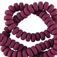 Polymeer kralen rondellen 7mm Port red