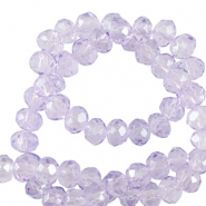 Top Facet kralen 6x4mm disc Light violet purple