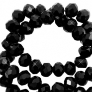 Top Facet kralen 4x3mm disc Black