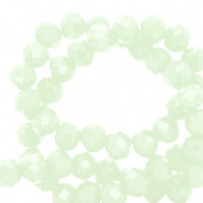Top Facet kralen 4x3mm disc Mint green