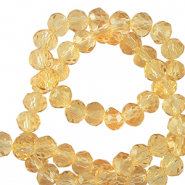 Top Facet kralen 3x2mm disc Amber ochre