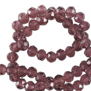 Top Facet kralen 3x2mm disc Aubergine purple