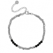 Roestvrij stalen (RVS) Stainless steel armbanden Silver-black