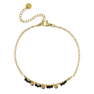 Roestvrij stalen (RVS) Stainless steel armbanden Gold-black