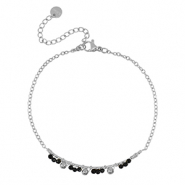 Roestvrij stalen (RVS) Stainless steel armbanden Silver-black
