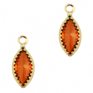 Hangers van Crystal Glass ovaal Red-gold