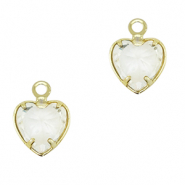 Hangers van Crystal Glass hart Crystal-gold