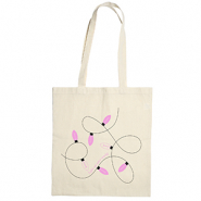 Katoenen tas "Light up your world" Ecru beige