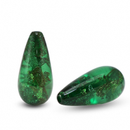 Polaris kralen druppel vorm Tiffany Agate green