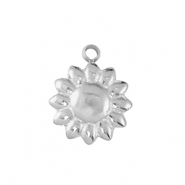 Roestvrij stalen (RVS) Stainless steel bedel bloem Silver