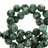 Natuursteen kralen chalcedoon (jaspis) 6mm facet geslepen Multicolour green