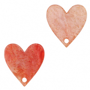 Resin hangers hart Coral red