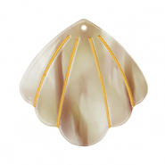 Resin hangers schelp Beige