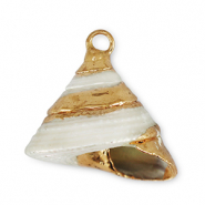 Schelp hangers specials Slak Pearl-gold