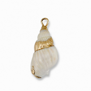 Schelp hangers specials Creamy white-gold