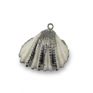 Schelp hangers specials Sint Jacobsschelp White-silver