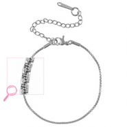 Roestvrij stalen (RVS) Stainless steel armbanden Silver