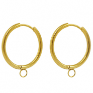 Roestvrij stalen (RVS) Stainless steel oorbellen creolen 20mm Gold