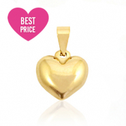 Stainless steel (RVS) bedels hart bol Goud