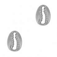 Roestvrij stalen (RVS) Stainless steel bedel tussenstuk kauri Silver