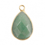 Natuursteen hangers drop Light green-gold