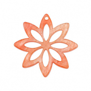 Resin hangers bloem Coral red