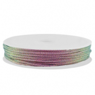 Macram&eacute; draad gevlochten 1mm Purple metallic
