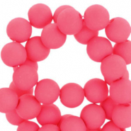 4 mm acryl kralen Neon pink