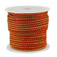 Trendy koord gevlochten 2.3mm Red-gold