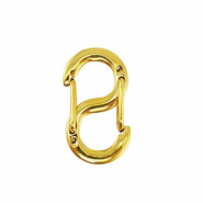 Roestvrij stalen (RVS) Stainless steel onderdelen clasp S-vormig Gold