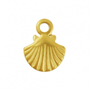 Roestvrij stalen (RVS) Stainless steel bedels schelp Gold
