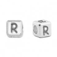 Letterkralen DQ metaal R Antiek zilver (nikkelvrij)