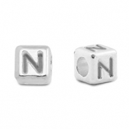 Letterkralen DQ metaal N Antiek zilver (nikkelvrij)