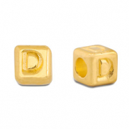 Letterkralen DQ metaal D Goud (nikkelvrij)