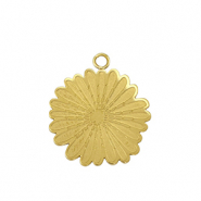Roestvrij stalen (RVS) Stainless steel bedel bloem Gold / White