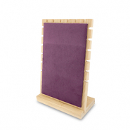 Sieraad display voor kettingen Natural-aubergine purple