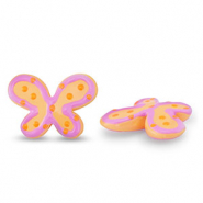 Acryl kralen vlinder Light orange-purple
