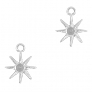 Roestvrij stalen (RVS) Stainless steel bedels ster Silver
