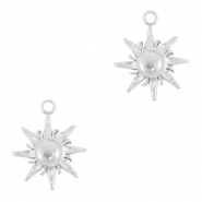 Roestvrij stalen (RVS) Stainless steel bedels zon Silver