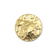 Roestvrij stalen (RVS) Stainless steel bedels rond Gold