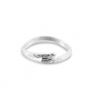 Roestvrij stalen (RVS) Stainless steel ringen wave Silver