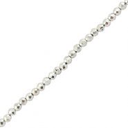 Top Facet kralen 2mm rond Metallic silver