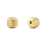 Roestvrij stalen (RVS) Stainless steel kralen 8mm Gold