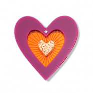 Statement hangers hart Purple-orange-gold