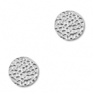 Roestvrij stalen (RVS) stainless steel bedels rond Silver