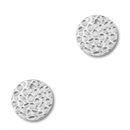 Roestvrij stalen (RVS) stainless steel bedels rond Silver