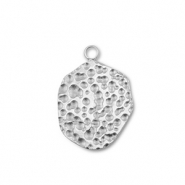 Roestvrij stalen (RVS) stainless steel bedels rond Silver
