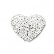 Bohemian kralen hart Silver
