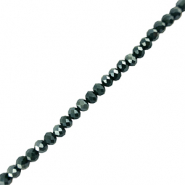 Top Facet kralen 8x6mm disc Dark green