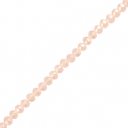 Top Facet kralen 8x6mm disc Light pink